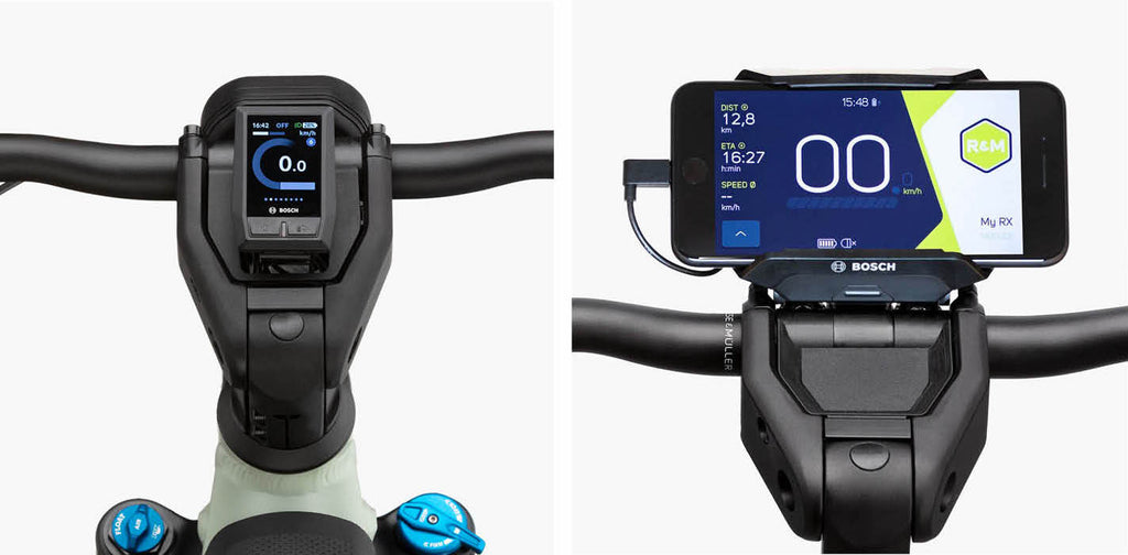 Bosch Kiox and SmartphoneHUB displays on Riese & Muller
