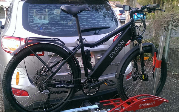 EBike Travelling on Rear Bike Carrier