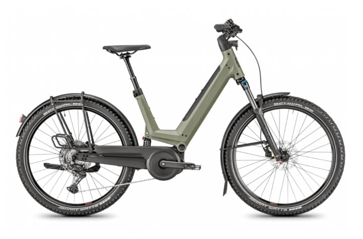 Moustache J.All Cues EBike w Light Rack, Olive | Electric Bikes Brisbane