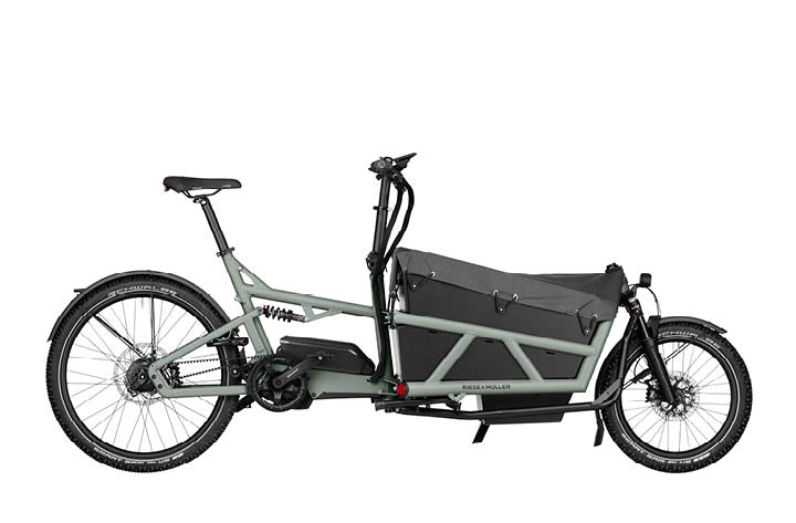 Riese & Muller Load4 60 Rohloff EBike w ABS, Tundra, High Side Tarp | Electric Bikes Brisbane
