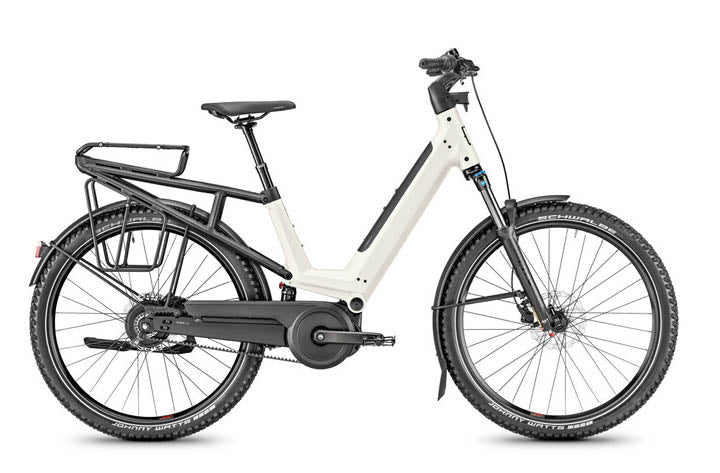 Moustache J.All Enviolo EBike 2024 w Suspended Rack, Silk Grey | Electric Bikes Brisbane