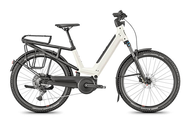 Moustache J.All Cues EBike w Suspended Rack, Silk Grey | Electric Bikes Brisbane