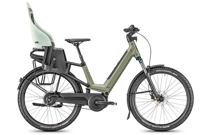 Moustache J.All Enviolo EBike 2024 w Suspended Rack, Olive | Electric Bikes Brisbane