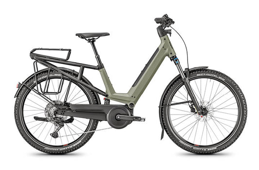 Moustache J.All Cues EBike w Suspended Rack, Olive | Electric Bikes Brisbane