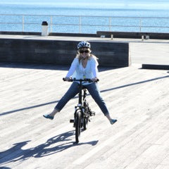 Electric Bikes Brisbane welcomes Dyson Bikes - Naomi Dyson having a blast